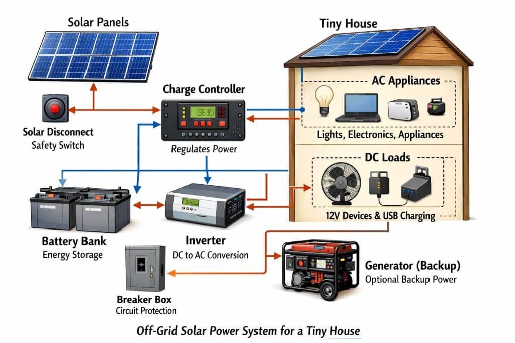system production électricité tiny house auto suffisante